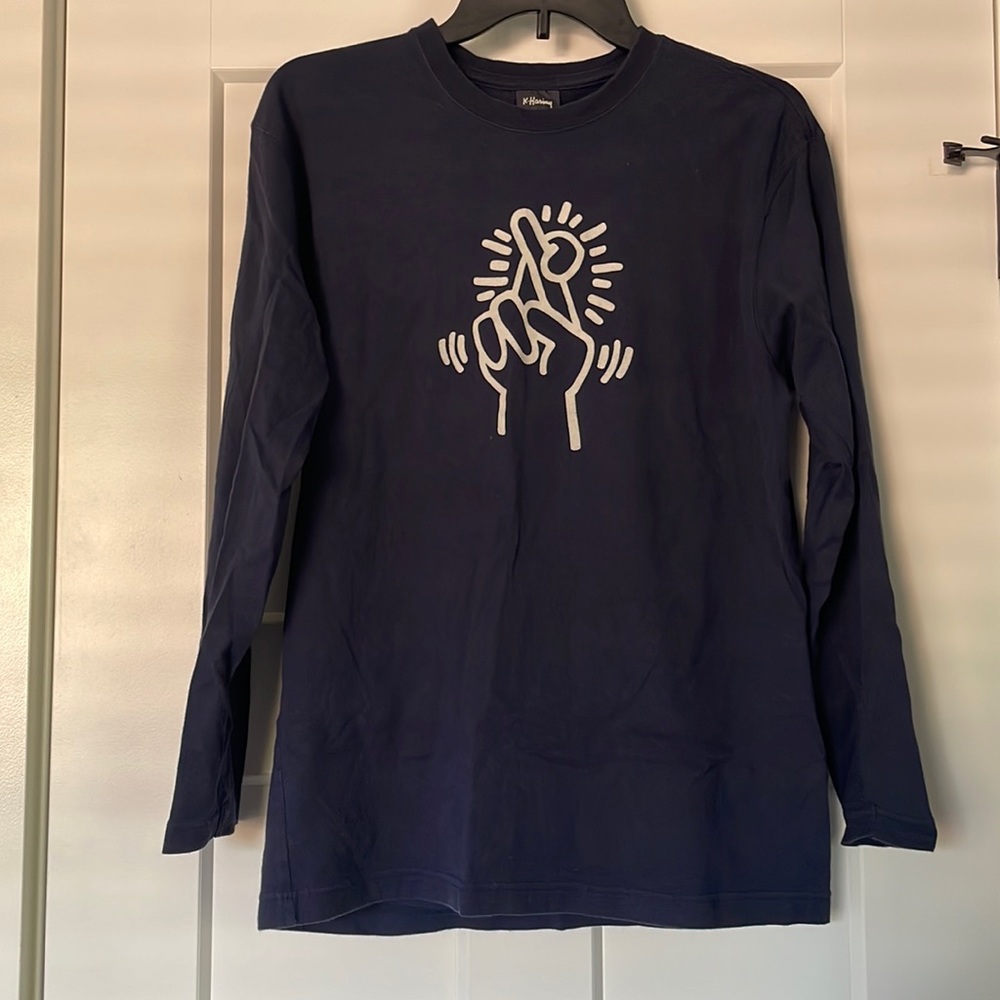 Keith Haring “Fingers Crossed” Long-Sleeved Tee